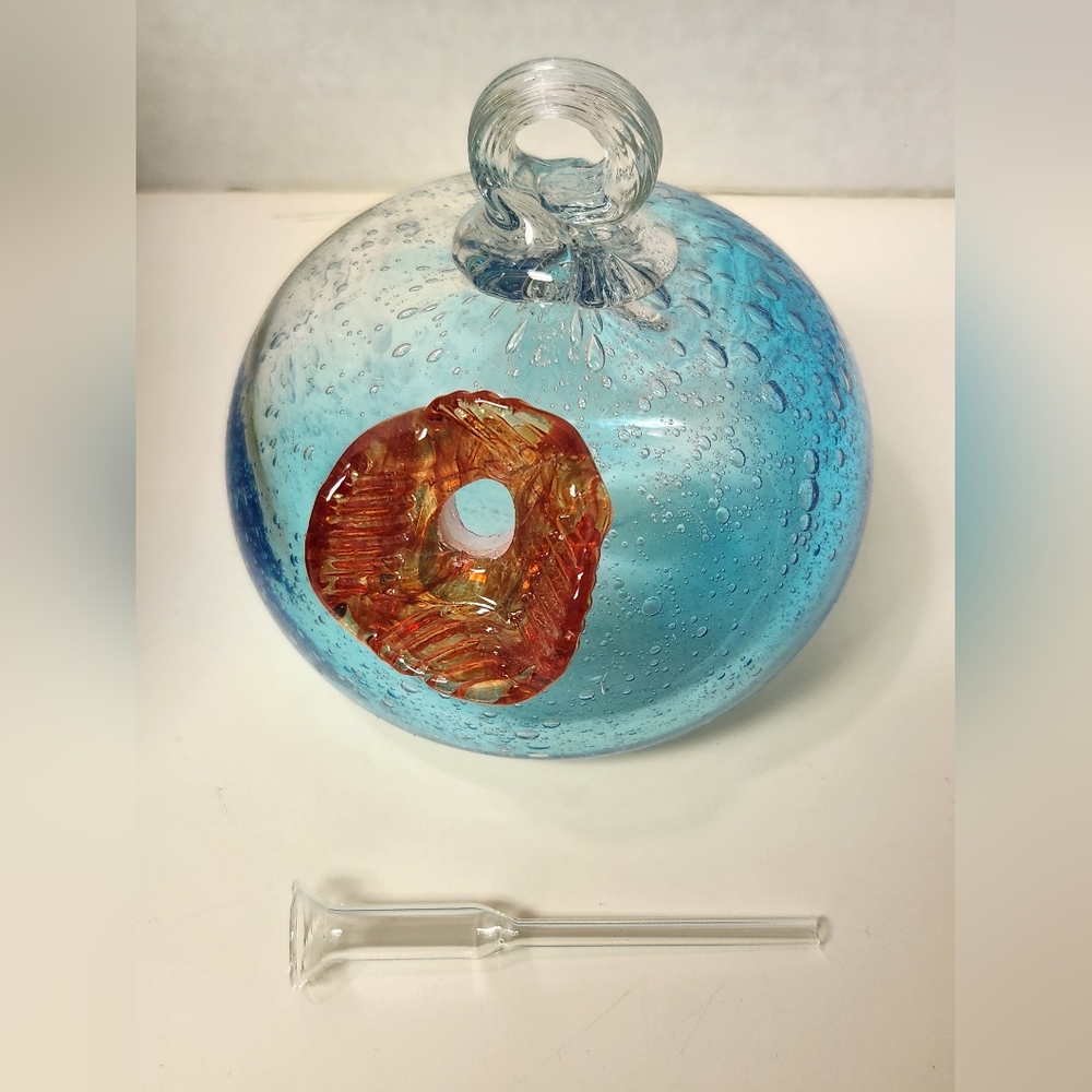 Evergreen Garden Art-glass Hummingbird Feeder - Picture 3 of 6